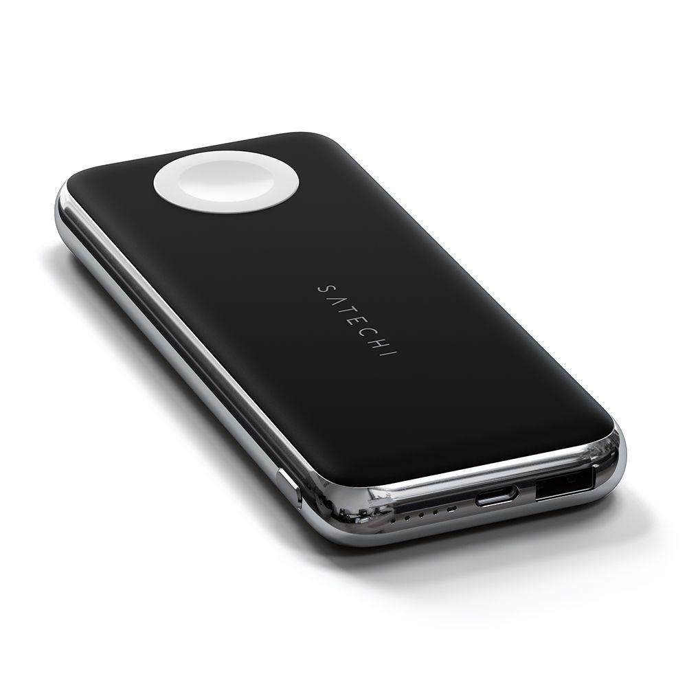 Внешний аккумулятор Satechi Quatro Wireless 10000 мАч, серый космос - 0