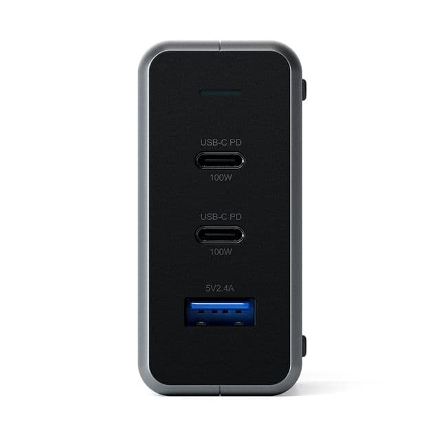 Зарядное устройство сетевое Satechi Compact GaN, 100Вт, серый космос— фото №3