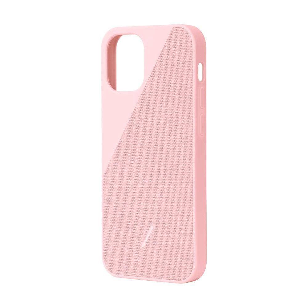 Чехол-накладка Native Union Clic Canvas для iPhone 12 Pro Max, поликарбонат, розовый/ткань - 1