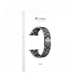 Ремешок Lyambda Keid для Apple Watch 42mm/44mm/45mm, Универсальный, нержавеющая сталь, черный— фото №1
