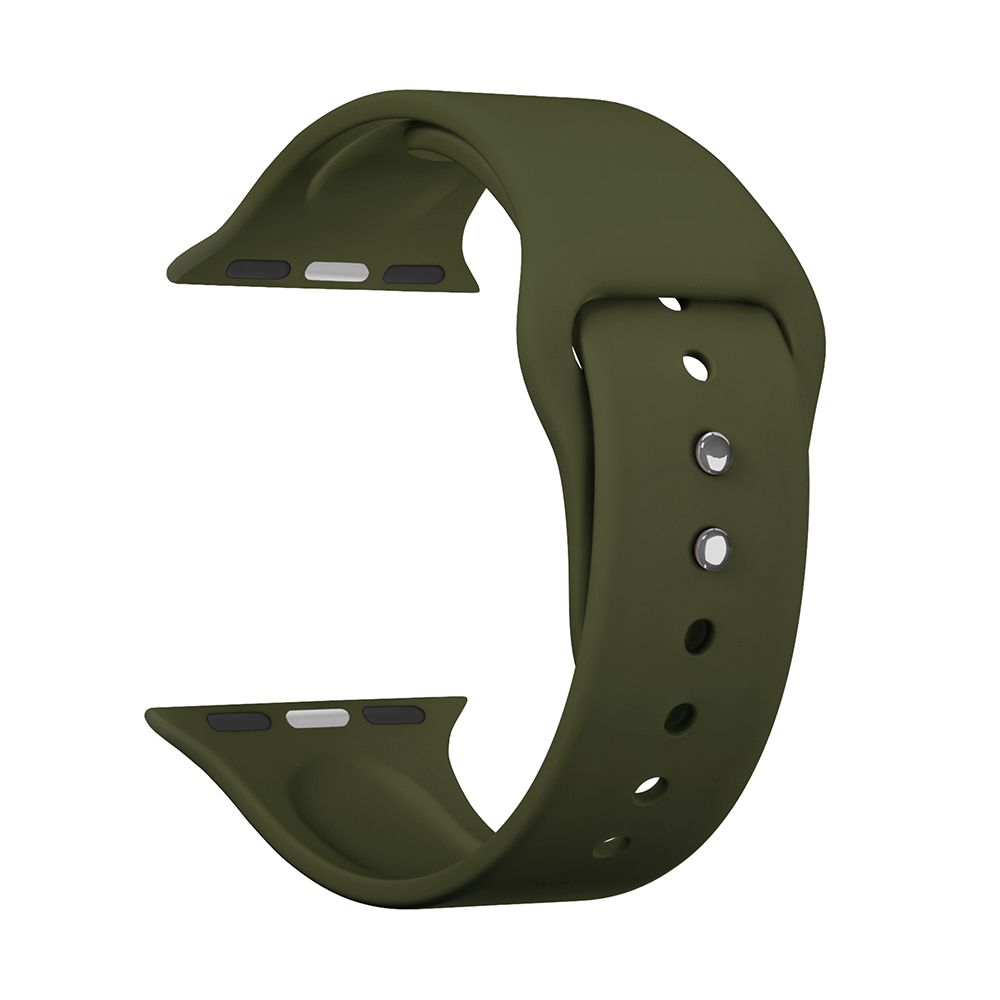 Ремешок Lyambda Altair для Apple Watch 42mm/44mm, Универсальный, силикон, оливковый— фото №0