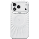 Чехол-накладка PYNANA Starlight Series для iPhone 17 Pro, экокожа, белый