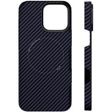 Чехол-накладка VLP Kevlar Case для iPhone 16 Pro, арамид (кевлар), темно-синий - 1