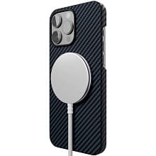 Чехол-накладка VLP Kevlar Case для iPhone 16 Pro, арамид (кевлар), темно-синий - 3