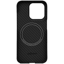 Чехол-накладка Asynora Magnetic aramid fiber для iPhone 15 Pro Max, арамид (кевлар), черный - 2