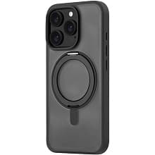 Чехол-накладка uBear Сlip 360 для iPhone 16 Pro, поликарбонат, черный - 2