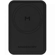Кардхолдер Magssory Duo MagSafe, экокожа, черный - 0