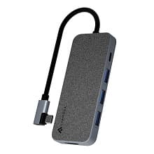 Адаптер мультипортовый Lyambda Slim Aluminum LC129, 5 в 1 5 в 1, серый - 0