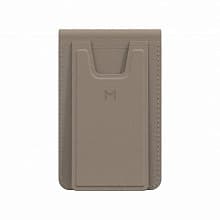 Кардхолдер Magssory Tripod Magnetic Vlog Wallet MagSafe с функцией штатива, экокожа, латте - 0