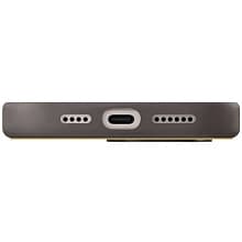 Чехол-накладка Uniq Lyden DS для iPhone 16 Pro, экокожа, желтый/серый - 3