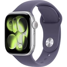 Смарт-часы Apple Watch Series 11 GPS 42mm (корпус - серебристый, ремешок Sport Band фиолетовый, размер S/M) - 0