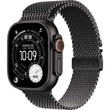 Смарт-часы Apple Watch Ultra 3 GPS + Cellular 49mm (корпус - черный титан, ремешок Milanese Loop черный, размер M) - 0
