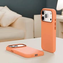 Чехол-накладка VLP Aster Pro для iPhone 17 Pro, силикон, оранжевый - 1