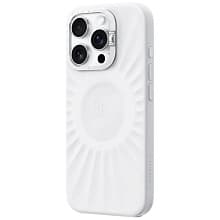 Чехол-накладка PYNANA Starlight для iPhone 16 Pro, экокожа, белый - 1