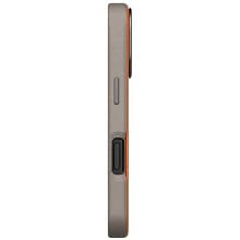 Чехол-накладка Uniq Lyden DS для iPhone 17 Pro Max, экокожа, оранжевый/серый - 3