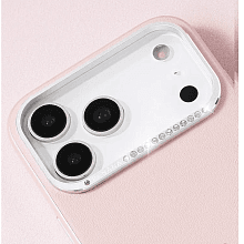Чехол-накладка PYNANA Starry Series Swarovski для iPhone 17 Pro Max, полиуретан/экокожа, розовый - 1