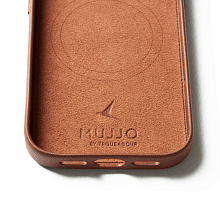 Чехол-накладка Mujjo Leather для iPhone 17 Pro, кожа, коричневый - 3