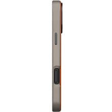 Чехол-накладка Uniq Lyden DS для iPhone 17 Pro, экокожа, оранжевый/серый - 3