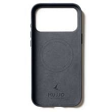Чехол-накладка Mujjo Leather для iPhone 17 Pro Max, кожа, серый - 1
