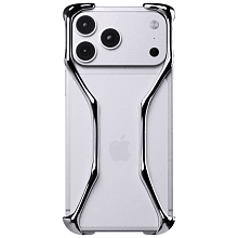 Чехол-накладка YNOT Shell для iPhone 17 Pro, авиационная сталь, серебристый - 0