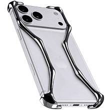 Чехол-накладка YNOT Shell для iPhone 17 Pro, авиационная сталь, серебристый - 1