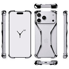 Чехол-накладка YNOT Shell для iPhone 17 Pro, авиационная сталь, серебристый - 2