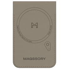 Кардхолдер Magssory Geotag Magnetic Find My Flip Wallet MagSafe, латте - 1