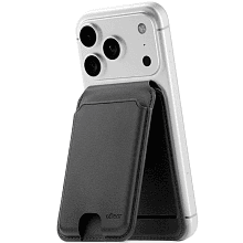 Кардхолдер uBear Fold Find My MagSafe, экокожа, черный - 3