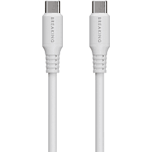 Кабель Breaking Soft Touch K23 USB-C / USB-C, 5A, 100Вт 2м, белый - 0