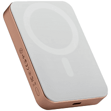 Внешний аккумулятор c БЗУ Pitaka Power Bank Qi2 10000 мАч, коричневый - 3