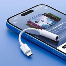 Переходник Deppa Type-C (M) - 3.5 mm jack (F) USB-C / jack 3.5mm, белый - 3