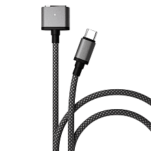Кабель VLP Nylon Cable USB-C / MagSafe 2м, серый космос - 0