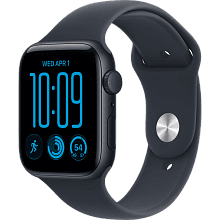 Смарт-часы Apple Watch SE 3 GPS 44mm (корпус - полночный черный, ремешок Sport Band синий, размер M/L) - 0