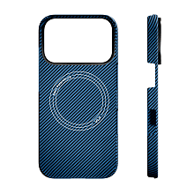Чехол-накладка VLP Kevlar Case для iPhone 18 Pro, кевлар, синий - 1