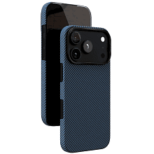 Чехол-накладка VLP Kevlar Case для iPhone 18 Pro, кевлар, синий - 2