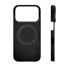 Чехол-накладка VLP Kevlar Case для iPhone 18 Pro, кевлар, черный - 1