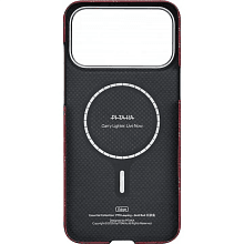 Чехол-накладка Pitaka Monogram для iPhone 17 Pro Max, арамид (кевлар), красный - 2
