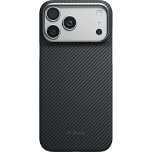 Чехол-накладка Pitaka Classic Edge Case для iPhone 18 Pro Max, арамид (кевлар), черный/серый - 0