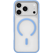 Чехол-накладка uBear Cloud Mag Case для iPhone 18 Pro, силикон, голубой - 0