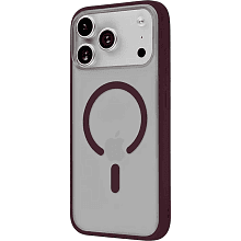 Чехол-накладка uBear Cloud Mag Case для iPhone 18 Pro Max, пластик/термополиуретан, бургунди - 1