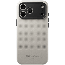Чехол-накладка Native Union Active Case для iPhone 18 Pro Max, экокожа/полиуретан/микрофибра, песочный - 0