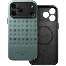 Чехол-накладка Native Union Active Case для iPhone 18 Pro Max, экокожа/полиуретан/микрофибра, зеленый сланец - 1