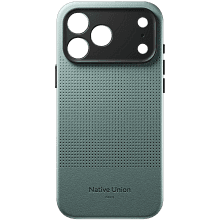 Чехол-накладка Native Union Active Case для iPhone 18 Pro Max, экокожа/полиуретан/микрофибра, зеленый сланец - 2
