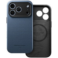 Чехол-накладка Native Union Active Case для iPhone 18 Pro, экокожа/полиуретан/микрофибра, синий - 1