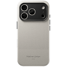 Чехол-накладка Native Union Active Case для iPhone 18 Pro, экокожа/полиуретан/микрофибра, песочная - 0