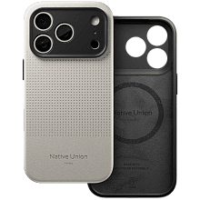 Чехол-накладка Native Union Active Case для iPhone 18 Pro, экокожа/полиуретан/микрофибра, песочная - 1