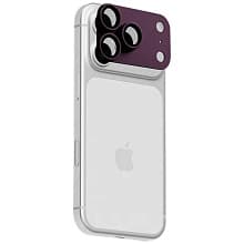 Защитное стекло uBear Extreme Metal Lens Full Shield для iPhone 18 Pro Max, бургунди (камера смартфона) - 0