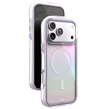 Чехол-накладка VLP Bubble Case для iPhone 18 Pro Max, силикон, перламутровый - 1