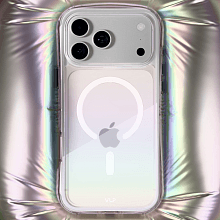 Чехол-накладка VLP Bubble Case для iPhone 18 Pro Max, силикон, перламутровый - 2