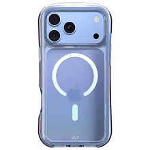 Чехол-накладка VLP Bubble Case для iPhone 18 Pro Max, силикон, голубой - 0
